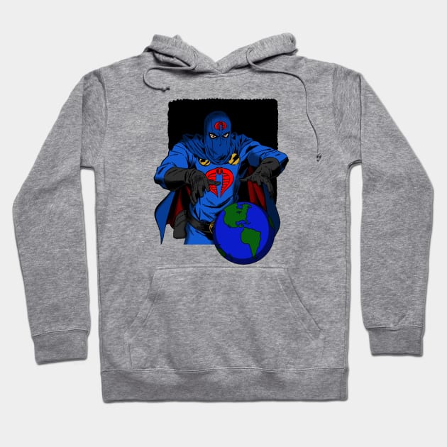 Cobra Commander - Blue Shaded Hoodie by BigOrangeShirtShop